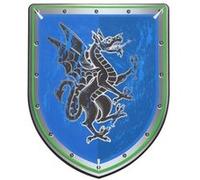 Accessoire de déguisement - bouclier chevalier dragon mousse eva 28x35cm bleu - générique 13454 Bleu G