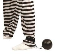 Accessoire de déguisement - boulet plastique noir cheville prisonnier bagnard - guirca 16458 Noir G