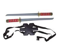 Accessoire de déguisement - double épées fourreau dorsal samouraï ninja 55cm - guirca 17414 Gris G