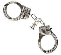 Accessoire de déguisement - paire de menottes métal strass argent adulte - boland 64477 Gris G