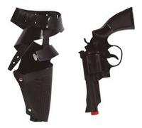 Accessoire de déguisement - pistolet plastique avec holster d'épaule 40cm noir - guirca 16643 Noir G