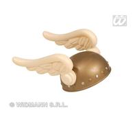 Accessoire de déguisement - WIDMANN - Casque Gaulois - Couleur doré - Ailes esquamotables - Plastique rigide