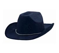 Accessoire de f te chapeau de cowboy en velours Amscan noir