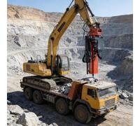 Accessoire de fendeuse de forage pour roche dure excavation | Le système hydraulique monté sur excavatrice combine le fendage de forage pour les applications de construction de carrières