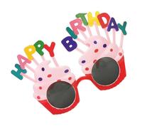 Accessoire de fête d'anniversaire amusant avec bras amovibles pour un rangement facile et un nettoyage facile des lunettes de fête