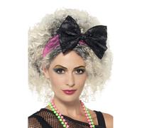 Accessoire De Fête Élégant Des Années 80 Bandeau En Dentelle Noire
