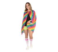 Accessoire De Fête Néon Des Années 80 Cape Arc-En-Ciel Rave