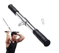 Accessoire de fitness - Poignée professionnelle pour machine à câble avec | Barre d'entraînement de force en acier inoxydable durable pour les boucles de biceps, les poussées de triceps et