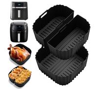 Accessoire de friteuse à air 3 en 1 pour Russell Hobbs, XXL, 8 l, 8,3 L/Philips 2000 série 6,2 l (NA230/00), en silicone, friteuse à air chaud, réutilisable, insert en silicone au lieu du papier