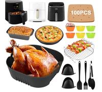 Accessoire de friteuse à air chaud, pour Philips Essential XL 6,2 l HD9270/90, Philips 5000 série XXL HD9285/90, Cosori 4,7 l, réutilisable, sans BPA, remplace le papier sulfurisé, accessoire Airfryer