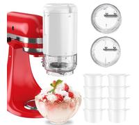 Accessoire de glace rasée pour batteurs KitchenAid avec 8 moules à glace, accessoire rasoir à glace, embout cône de neige avec lames grossières et fines