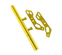 Accessoire de guidon de moto avec extension double fonction et support de téléphone pour un meilleur équilibre et un suivi pratique des itinéraires (doré)