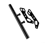 Accessoire de guidon de moto avec extension double fonction et support de téléphone pour un meilleur équilibre et un suivi pratique des itinéraires (noir)