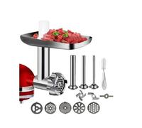 Accessoire de Hachoir en MéTal pour Batteur sur Socle KitchenAid Accessoires de Broyeur Tubes de Farce à Saucisses Lame de BLENDER