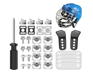Accessoire de hockey remplacement - Kit pièces réparation 31 pièces, écrous à vis en acier inoxydable, bagues d'étanchéité caoutchouc, boîte rangement compacte | Ensemble d'outils casque pour le rég