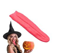 Accessoire de langue longue : jouet de blague en caoutchouc de 19,5 cm, fausse langue réaliste, gadget de farce pratique et flexible | Faveur d'Halloween avec matériau durable, astuce amusante