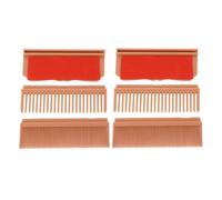 Accessoire de Lisseur de Cheveux, Fixation de Peigne de Fer Plat de Fibre de Carbone, pour les Cheveux Bruns Rouges avec la Dent Fine Large, Réduction de Frisottis Fixation de