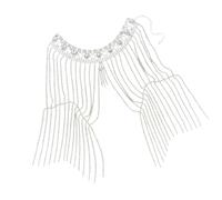 Accessoire de mariage de luxe multicouche en cristal - Chaîne de corps en strass - Chaîne d'épaule pour occasions spéciales - Bijoux de luxe pour fête de mariage et festival