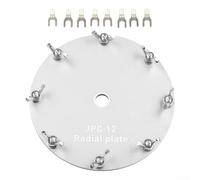 Accessoire de mise à la terre léger pour antenne PAC-12 JPC-12 à ondes courtes avec base en aluminium de 110 g et 10 bornes à fourche (argent)