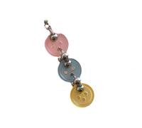 Accessoire de mode de bouton, accent de bijoux décoratifs, connecteurs argentés, looks décontractés, bijoux de bouton de détail de déclaration, accessoire de mode multicolore, décoratif ludique, usage