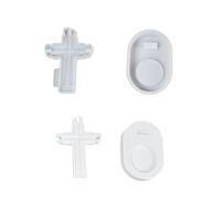 Accessoire de mode en silicone souple et robuste pour la fabrication de bijoux uniques en forme de croix et de décoration d'intérieur