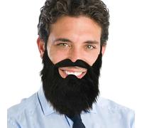 Accessoire de moustache - Fausse barbe, cheveux de costume | Visage factice drôle avec dos autocollant pour mascarade, spectacles amusants, projets de films, jeux de rôle, gags de boîte photo