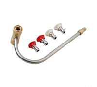 Accessoire de nettoyeur de gouttière pour nettoyeur haute pression avec 4 embouts de buse, extension de baguette en laiton à connexion rapide de 10,2 cm pour nettoyer les gouttières de toit bouchées