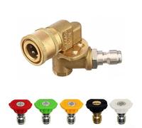 Accessoire de nettoyeur haute pression avec 5 buses de pulvérisation et coupleur à connexion rapide, conçu en métal pour gérer une pression de nettoyage jusqu'à 4500 PSI