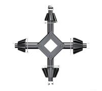 Accessoire de perceuse 4 en 1 combinant mandrin liquet et clé à molette pour perceuses électriques (petite trompette)