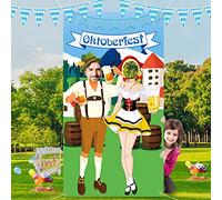 Accessoire de Photo d’Oktoberfest,Toile de Fond Photobooth Géant en Tissu,Décorations de Fête d’Oktoberfest,Fond Oktoberfest Photo Booth,Oktoberfest Kit de décorations (blanche)