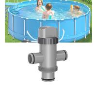 Accessoire de piscine 3 voies - Robinet d'arrêt de piscine 38 mm et 32 mm - Avec 3 anneaux en O de tuyau - Raccord de tuyau de piscine - Accessoires de rechange - Vannes à piston pour système de