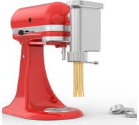 Accessoire de presse à pâtes gastronomiques en métal pour batteur sur socle KitchenAid - Accessoire de machine à pâtes en métal durable avec 5 Pl interchangeables Metal Gourmet Pasta