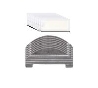 Accessoire de remplacement for aspirateur Brosse latérale principale Filtre Hepa Vadrouille Chiffon Sac à poussière ， Compatible for Proscenic M8 Pro/Compatible for Ultenic D7(SET 6)