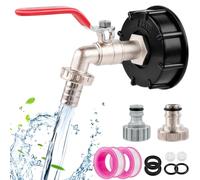 Accessoire de réservoir IBC, robinet d'écoulement IBC, 3/4", en laiton, adaptateur de réservoir IBC, accessoire pour réservoir d'eau S60 x 6, tuyau d'arrosage, robinet de réservoir d'eau, raccord de