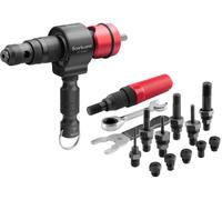 Accessoire de rivetage FORTUM pour perceuse T-COMBO, jeu pour écrous M3-M12 et rivets pop 2,4-6,4 mm, CrMoV 4770667