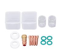 Accessoire de salture TIG Ensemble de cuivre premium ptfe 13pcs tasse en verre connecteur électrodes ptfe couvercle avant pour wp 17 18 26 série de salture pistolet à salture