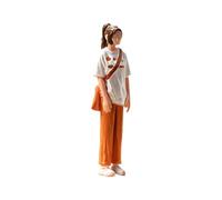 Accessoire de scène de modèle Figurine de fille miniature à l ' échelle 1 / 64 en résine avec décontracté, à bandoulière et affichage d ' une seule figurine pour les collections Figurine de fille