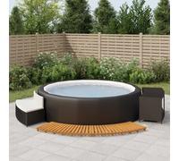 Accessoire de Spa Meuble de Baignoire pour Extérieur Résine Tressée vidaXL