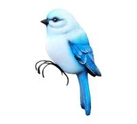 Accessoire de table stylisé Figurines d'oiseaux en résine de 17 cm, statues décoratives pour pot de fleurs, pour clôture, balcon, patio, cour (Blue, One Size)