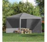 Vidaxl Mur De Tente De Fête 2 Pcs Gris Clair 400 X 195 Cm Pe Et Acier