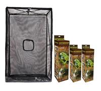 Reptiles Planet - Naturarium - Terrarium Rectangulaire Grillagé Souple - 45 x 45 x 75 cm
