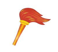 Accessoire de torche - Faux flambeau gonflable, design réaliste effet de feu - Accessoire d'événement en PVC souple - 11,81 pouces - Lumière de flamme gonflable pour jeux de sport, fêtes, spectacles