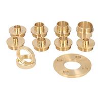 Accessoire de toupie avec boîtier de rangement Kit de guide de gabarit de routeur Gabarit de kit de guides de toupie Laiton haute précision 8 OD pour travaux de nettoyage