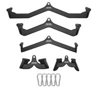 VEVOR Barre de Tirage Musculation 5PCs, Accessoires pour Machine à Poulie en Acier Massif et Caoutchouc, Poignée de Tirage pour Entraînement de Force du Dos Triceps, pour Gym Domicile Salle de Sport