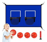 Accessoire de trampoline pour panier de basket-ball, cerceau de trampoline avec balle et pompe | Accessoires pour exercices d'équipe en plein air dans le jardin et l'allée