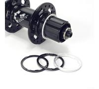 Accessoire de vélo Rondelle de moyeu en alliage d'aluminium pour joint de volant d'inertie de cassette 8 à 11 vitesses (2 mm, noir)