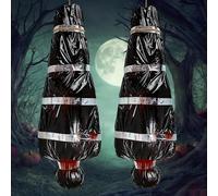 Accessoire de victime de cadavre de 1,5 m - Faux cadavre effrayant en sac, décoration intérieur/extérieur pour maisons hantées et salles d'évasion (ST01)