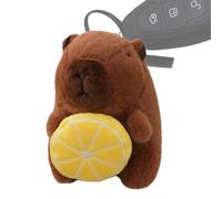 Accessoire décoratif Capybara Key Ring - Sweet CapybaraKey Ring Backpack, jouet en peluche Fruit faim, Capybara tenant des fruits avec un design doux | Idéal pour dockgrabber et n