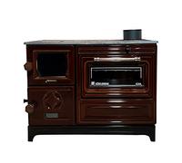 Accessoire décoratif en fonte pour four et cuisinière - Intérieur en brique - Pour intérieur et extérieur - Style vintage - Thermomètre intégré - Chauffage d'appoint - Fabriqué en Turkiye (marron)
