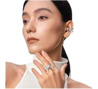 Accessoire d'écouteur rotatif à base de cuivre avec incrustations en zircone et esthétique contemporaine pour Huawei FreeClip (papillon)